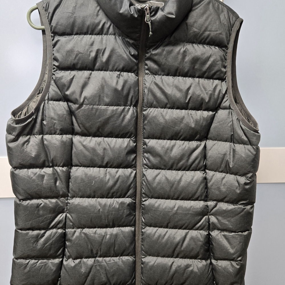 Eddie Bauer Women's Charcoal Black Down Puffer Vest-XL